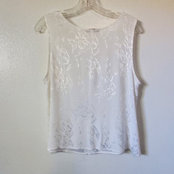 Spencer Alexis 2pc Skirt Set Womens 1X Ivory Floral Lace Sleeveless Maxi Wedding - Picture 5 of 16